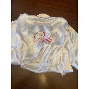 Mud Pie Women Bride Robe One Size white